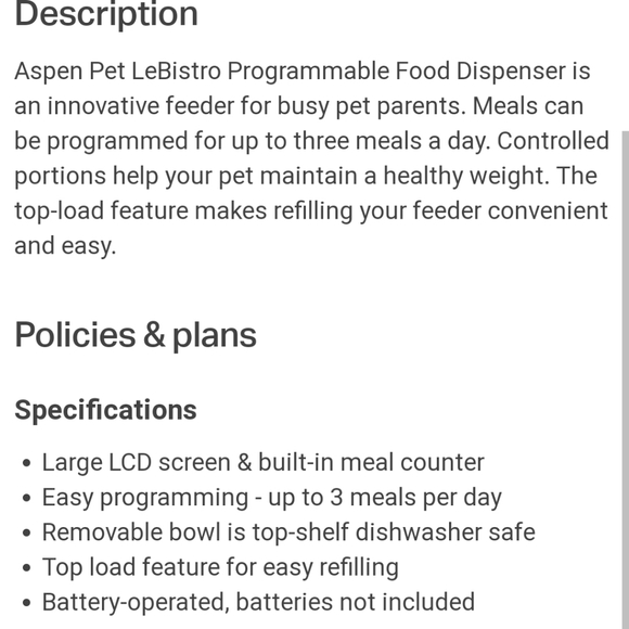 Aspen Pet Automatic Feeder with Timer - Picture 5 of 5